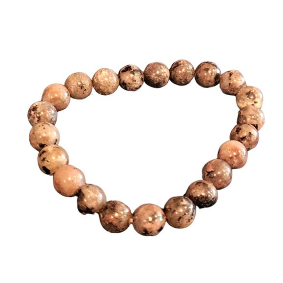 8mm Natural Jasper Beaded Stretch Bracelet Earthy Stone Healing Artisan Jewelry - Picture 1 of 4